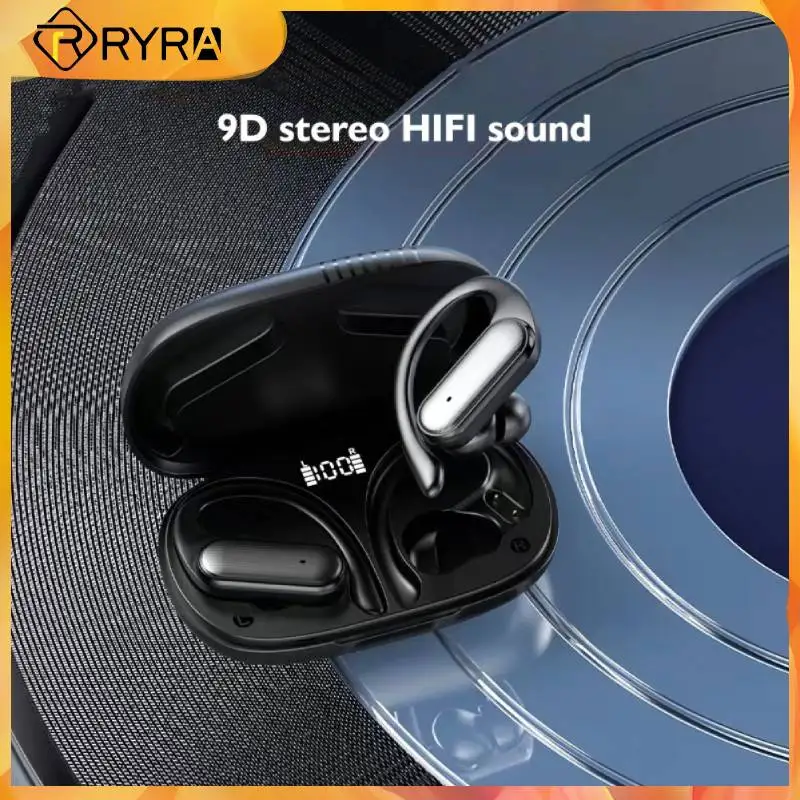 

Спортивные стереонаушники RYRA HiFi, наушники с сенсорным управлением, Wi-Fi V5.3, беспроводная гарнитура с зарядным устройством типа C, для ноутбук...