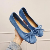 new round toe casual shoes ladies 2022 spring candy color soft soled non slip flat heeled ballet flat shoes loafers