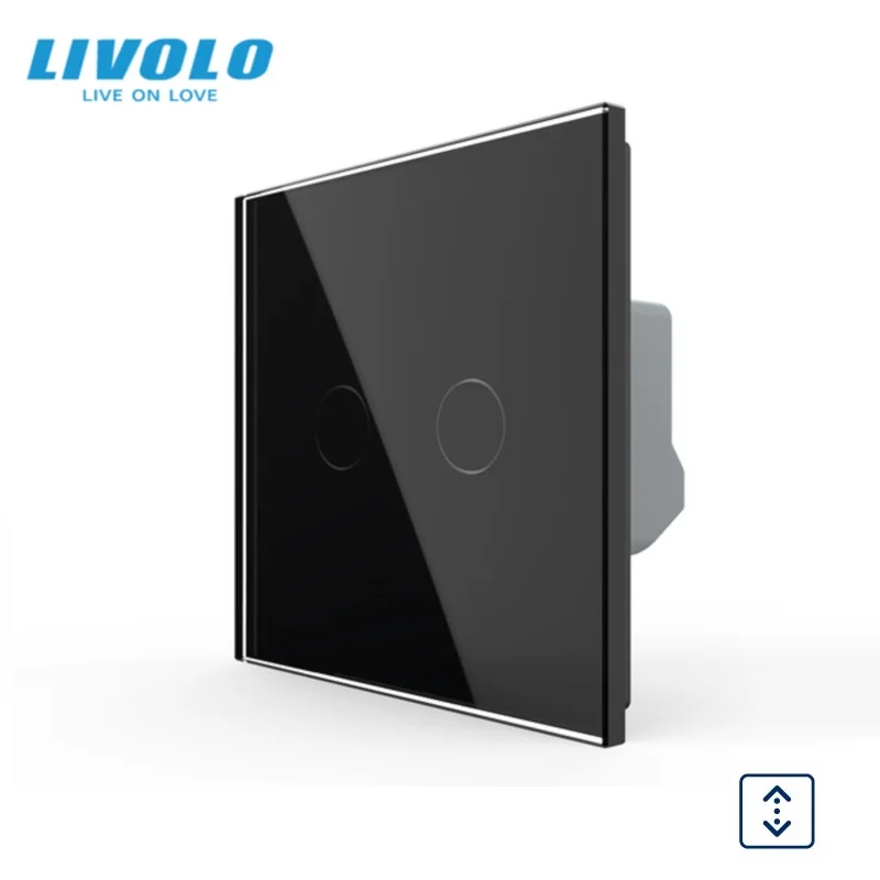

Штора Livolo с сенсорным управлением, стеклянная панель, белая, для дома и дома, стандарт ЕС, VL-C702W-11