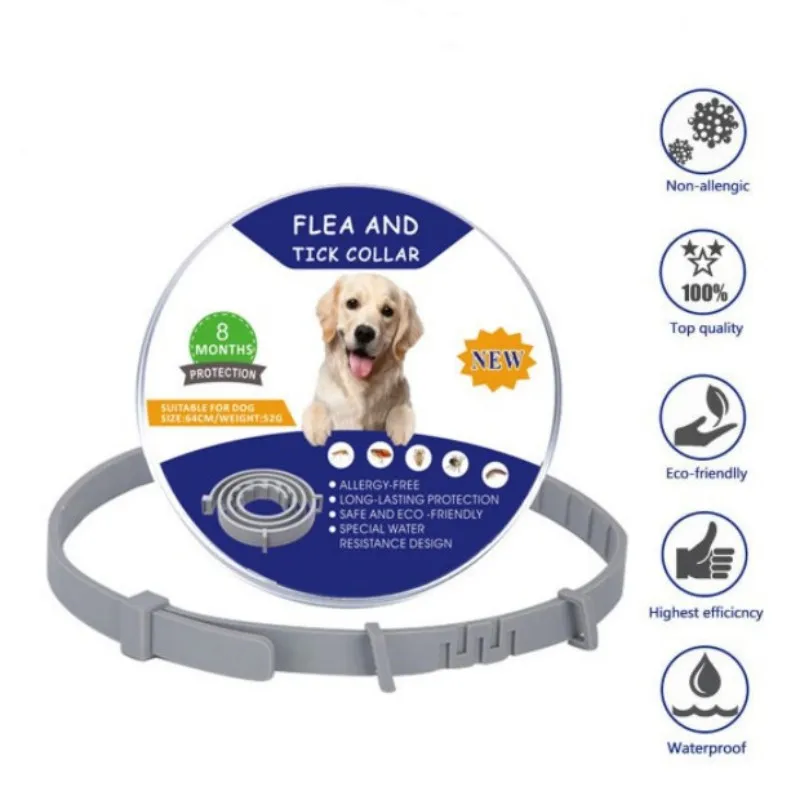 

New 8 Month Flea & Tick Prevention Collar perro for Cats dog harness Mosquitoes Repellent Collar Insect Mosquitoes coleira