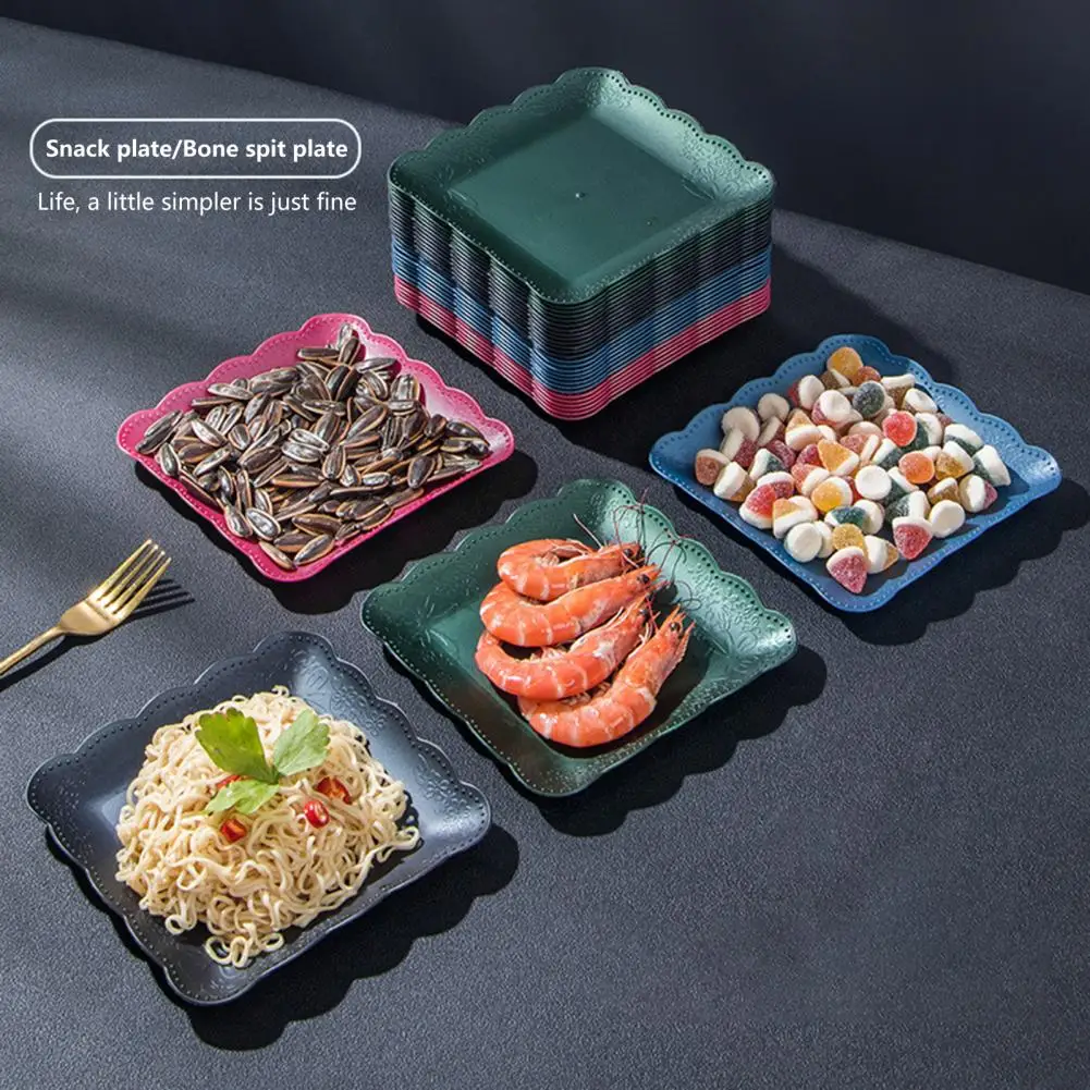 Тарелка для тарелки закусок из пищевого пластика сервировки фруктов 6 шт.