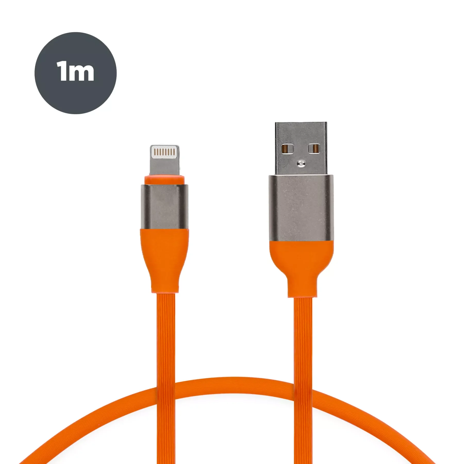 

NEW2023 1 m Contact wire, USB-A and Lightning connectors for , Orange
