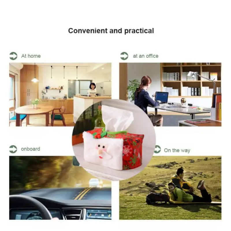 Рождественский держатель для туалетной бумаги чехол коробки Санта-Клауса сумки