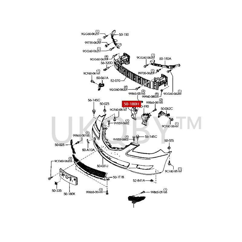 BS1A502B1 BS1A502B1A Подходит для Ma zd a 3 монтажный кронштейн бампера позиционирующий