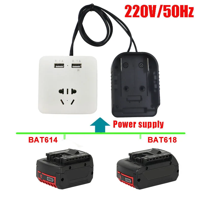 60W Power Inverter Modified Sine Wave DC to AC 220V Converter USB Charger For Bosch 14.4V 18V Li-ion Battery BL1430 BL1830