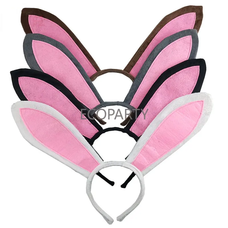 

Easter Bunny Ear Hair Band Crazy Animal City Bunny Hair Band Festival Props White Rabbit Head Buckle Cosplay Ears and Tail