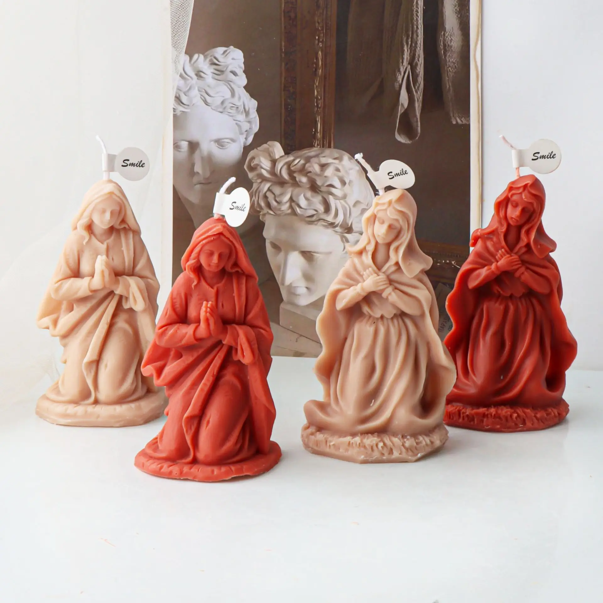 Форма для женских свечей на коленях и молитвах 3d-скульптура сделай сам пластырь