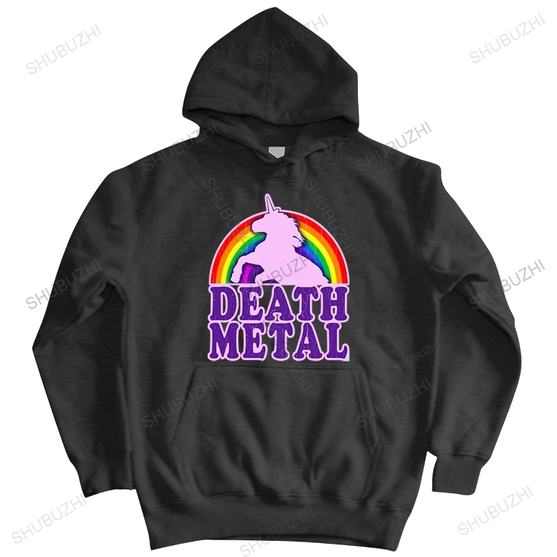 Мужская толстовка на молнии забавный Death Metal Unicorn Rainbow Design мужское зимнее пальто