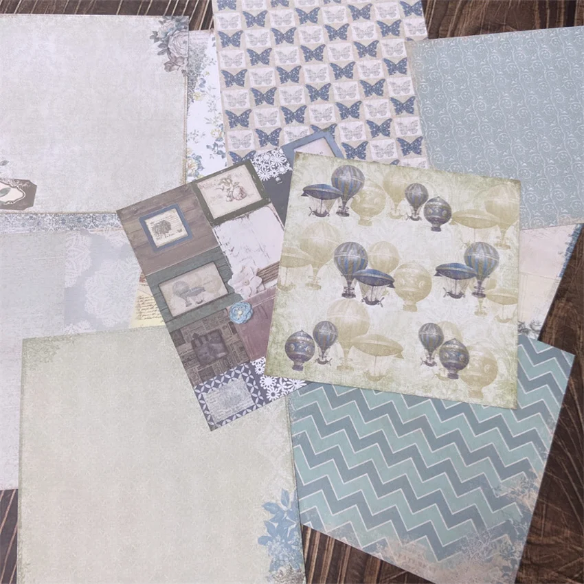 

Retro Balloon Patterned Paper Scrapbooking Paper Pack Handmade Craft Paper Craft Background Pad Single-side Printed 12SHEETS