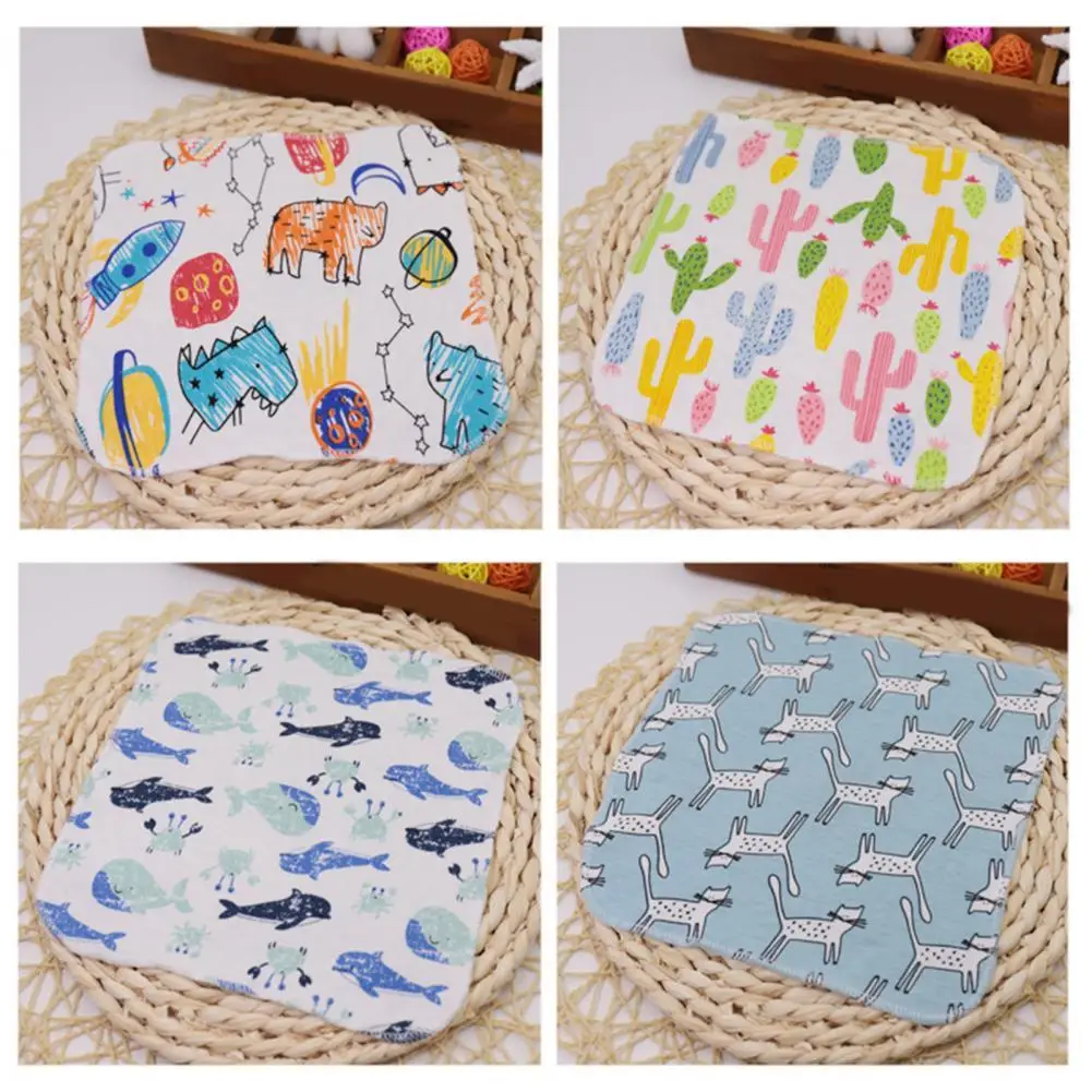 

6Pcs Wear Resistant Comfortable to Touch Highly Absorbent Cute Appearance Baby Face Towel Baby Bath Towel for Salon