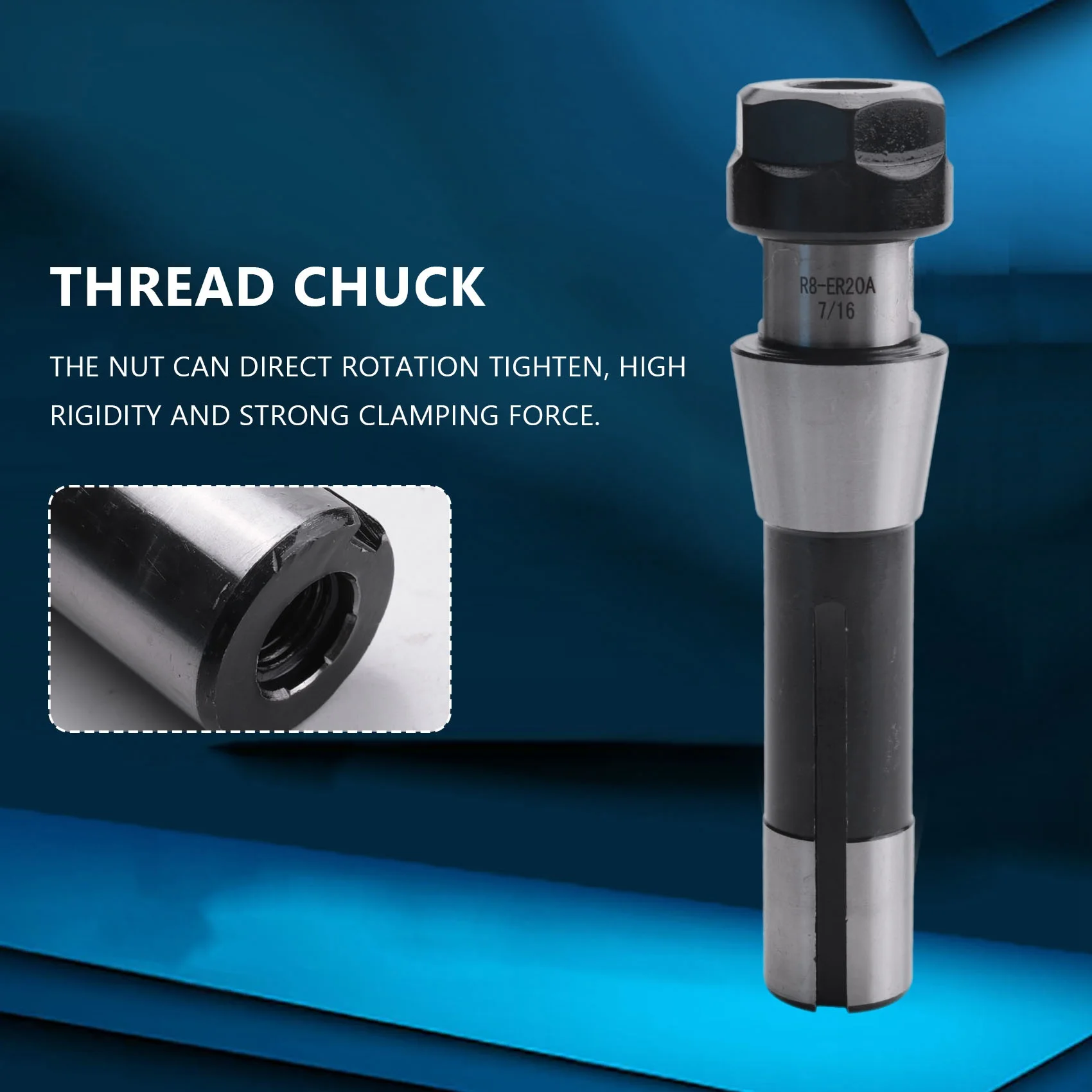 R8 ER20 7/16 дюймов цанговый патрон Держатель CNC фрезерный станок Arbor держатель