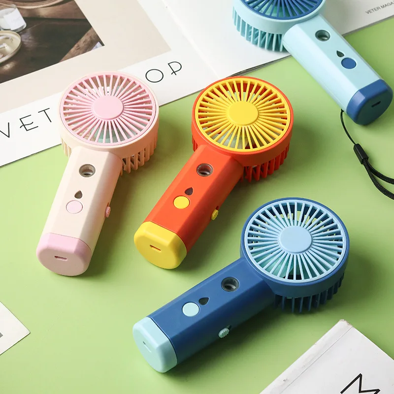 

Small Fan Mini Rechargeable Hand-held Fan Portable Water Supplement Spray Refrigeration Mute Student Dormitory Humidifier