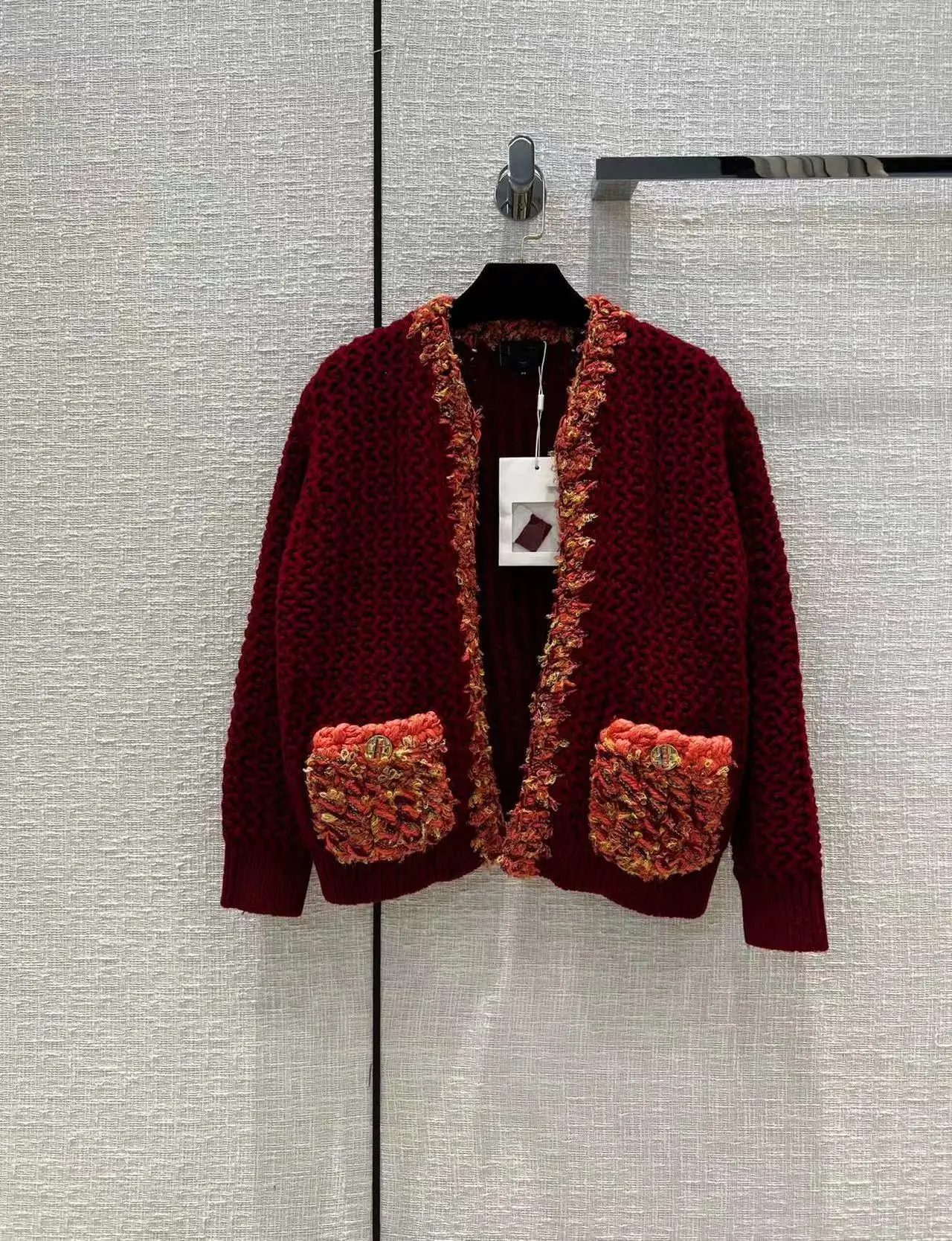 

Fyion High Quality Runway Design Cashmere Sweater Women 2022 Summer Knitted Femme Cardigan Color Patchwork Sweater