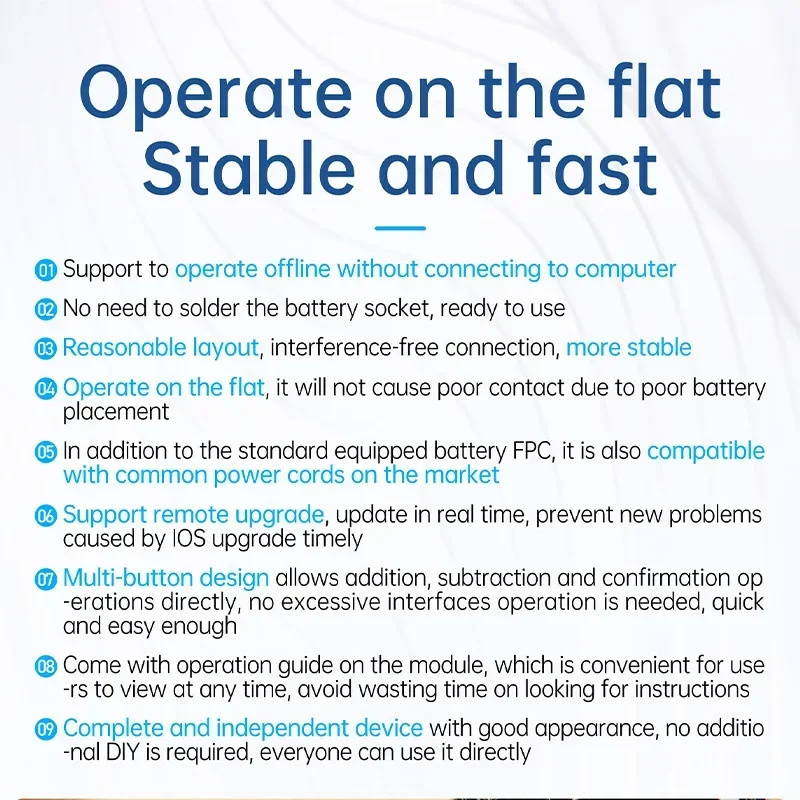 Батарея JC JCID Q1 для быстрого ремонта iPhone 11-15