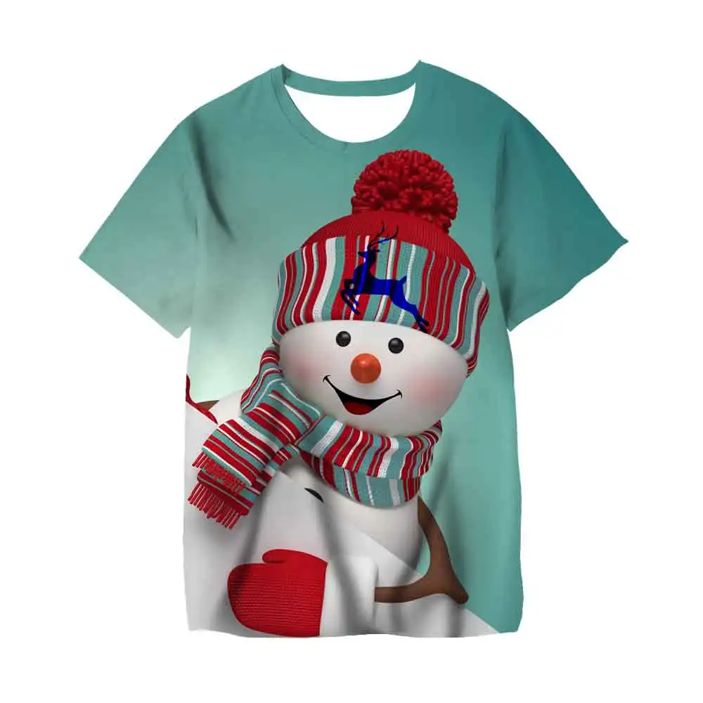 

Christmas The Latest Summer 3D Printed Children T-shirt Horror O-neck Short-sleeved Casual Fitness Street Clothing