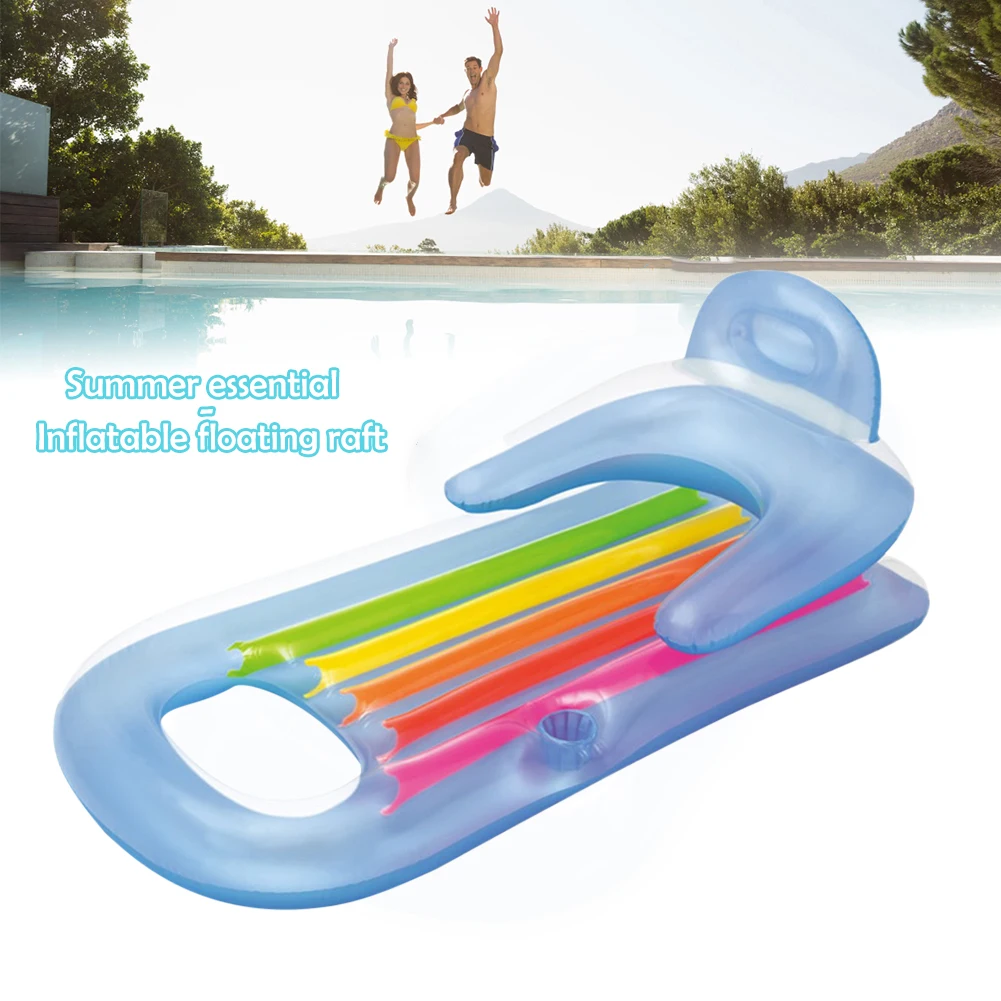 

Water Foldable Inflatable Hammock Back Floating Water Row Air Mattress Swimming Pool Chair Party Toy Lounge Bed Pool Accessory