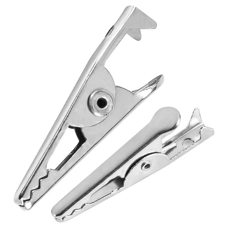 100 шт. 1 06 дюйма/27 мм мини-металлические зажимы типа крокодил серебряного тона