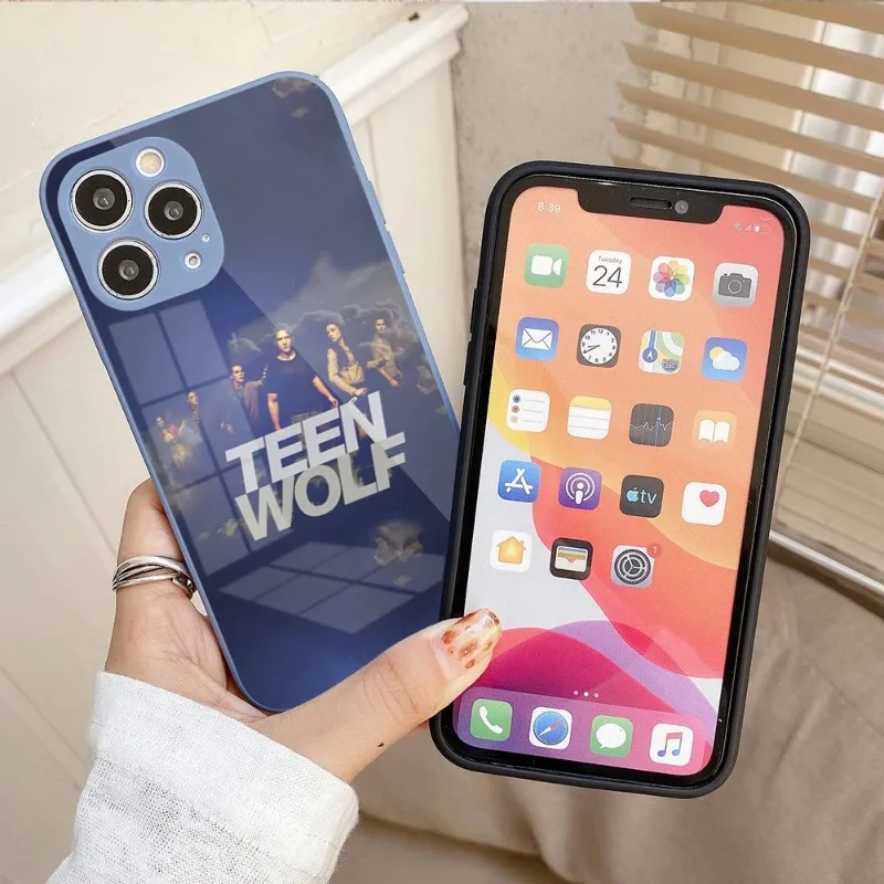 

Teen Wolf Phone Case For IPhone 14 13 12 11 Pro Max X XR XS 8 7 Plus Liquid Glass Color Phone Cover