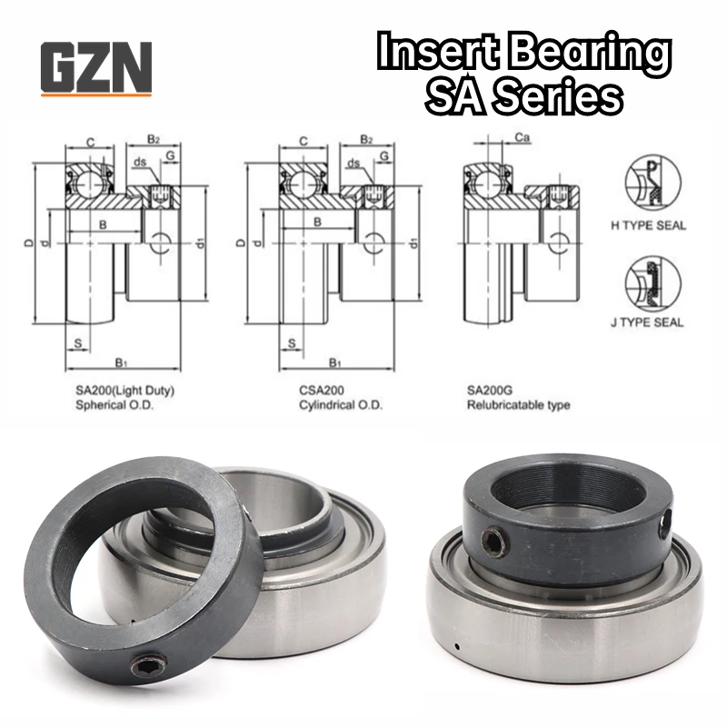 Наружный сферический подшипник SA202 15x40x19 1 мм с эксцентриковой втулкой серии SA для