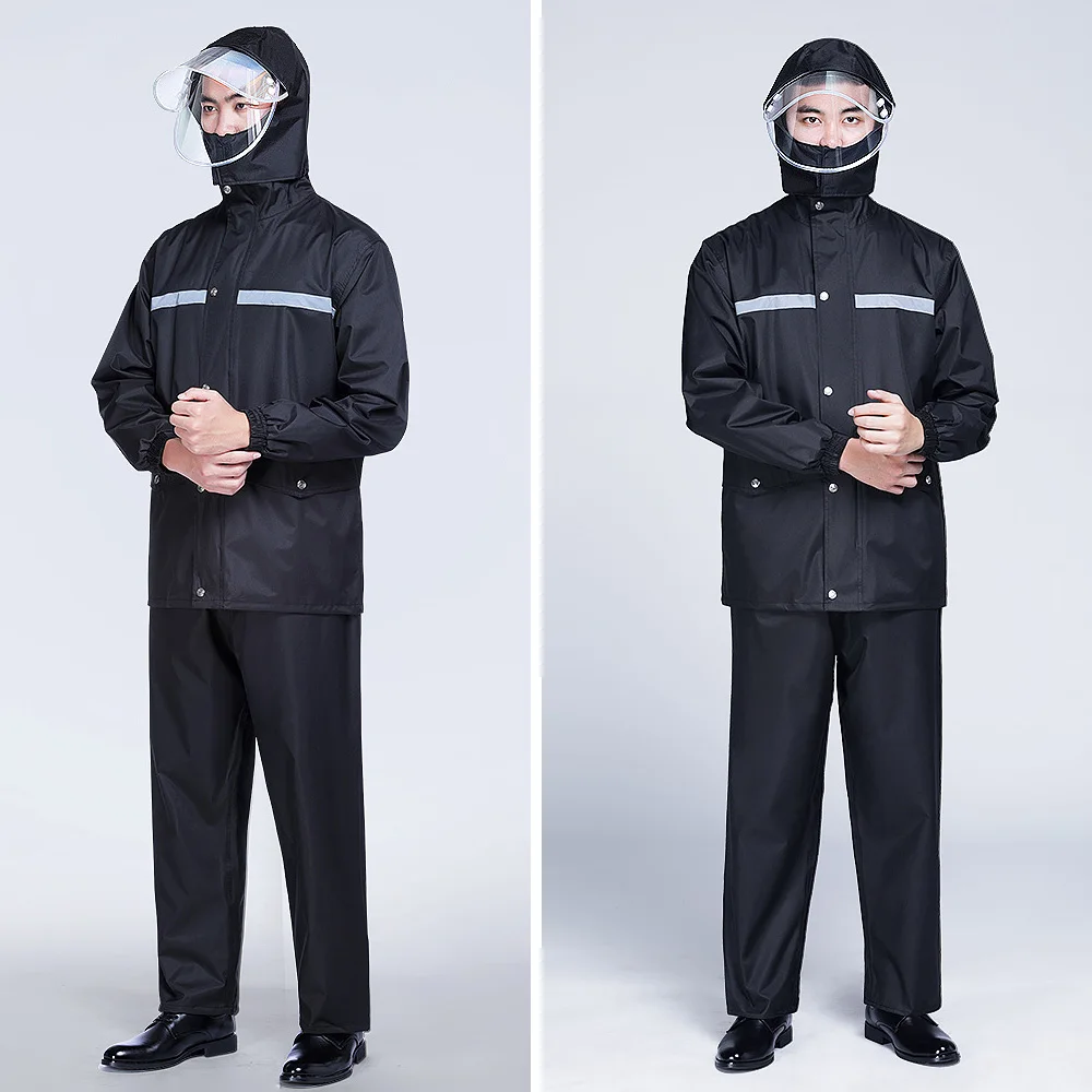 Мотоциклетный дождевик ветрозащитный светоотражающий водонепроницаемый для