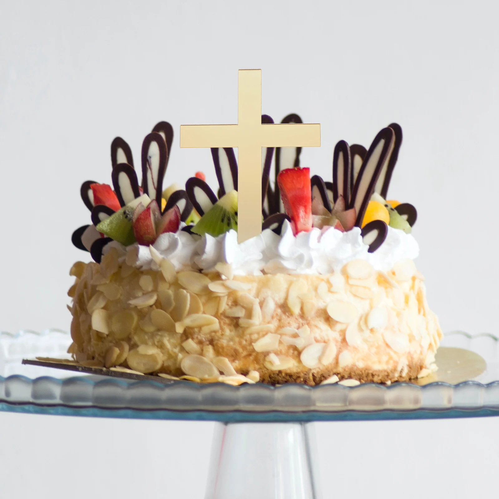 

Cross Cupcake Picks Wedding Decorations Decor Toppers Backdrop Dessert Religious Baptismmirror Christening Insert Sticks