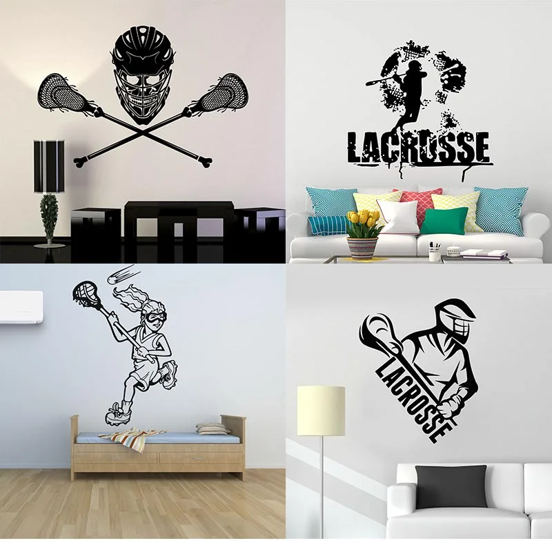 

Виниловая наклейка на стену с изображением игрока в лакроссе