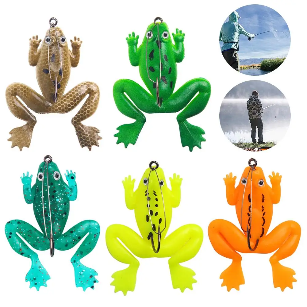 Искусственные силиконовые приманки в виде лягушки 1 шт