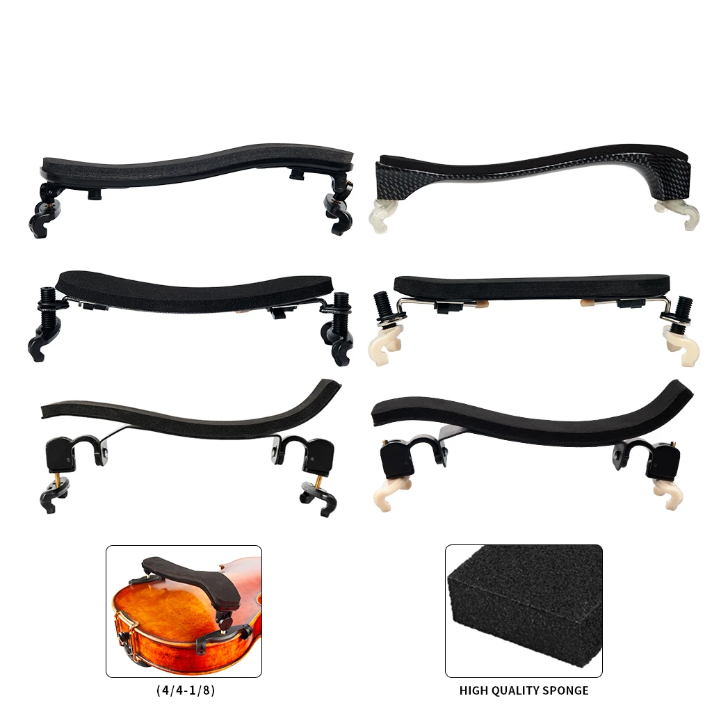 

LOOK Violin Shoulder Rest Black Violin Accessories Comfortable Foam Pad And Durable Adjustable Silicone Claws 4/4-1/8 Size
