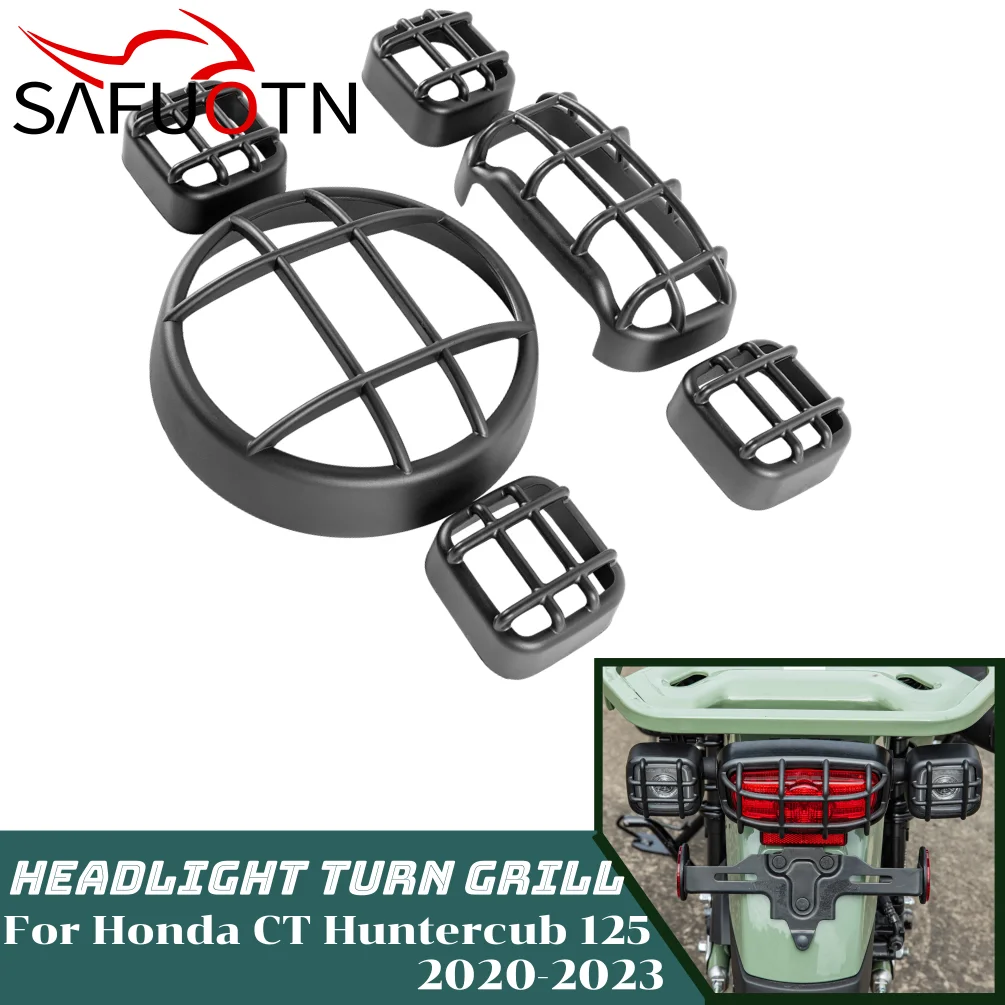 CT125 Headlight Grill Cover For Honda CT Huntercub 125 2020-2023 Motorcycle Turn Signal Taillight Lamp Protector Accessories CT125 Headlight Grill Cover For Honda CT Huntercub 125 2020-2023 Motorcycle Turn Signal Taillight Lamp Protector Accessories