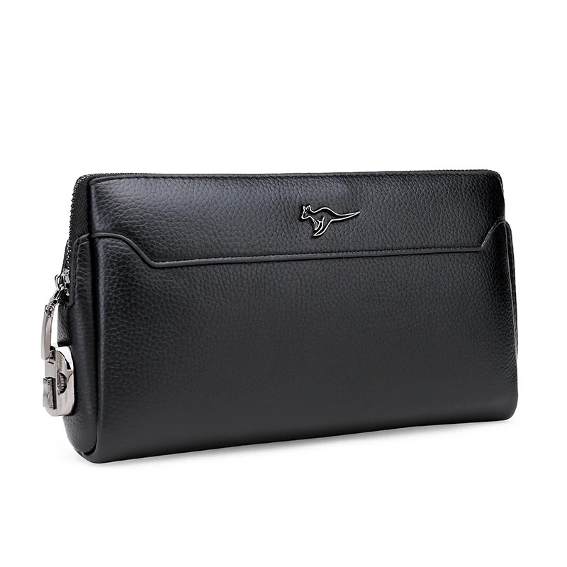 

Lock Men's Layers Fashion Handbag Bag Design Stylish Leather Men's Business Clutch Money Bag 3 Male Anti-theft Waist Pouch