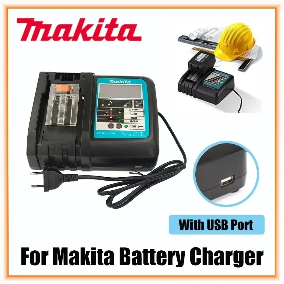 

18VRC зарядное устройство Makita 3A 6A 14,4 в 18 в Bl1830 Bl1430 BL1860 BL1890 инструмент зарядное устройство USB Prot 18VRF охлаждающий вентилятор