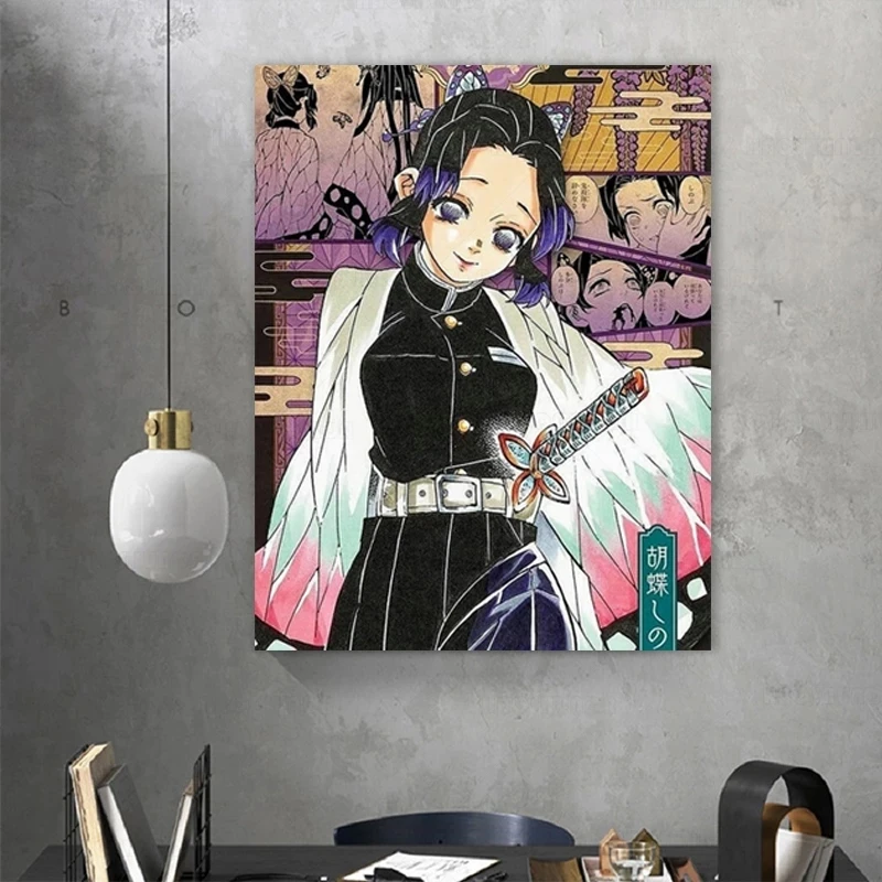 

Shinobu Kocho Kimetsu No Yaiba Canvas Decoration Prints Poster Living Room Pictures Home Decor Bedroom Study Wall Art Painting