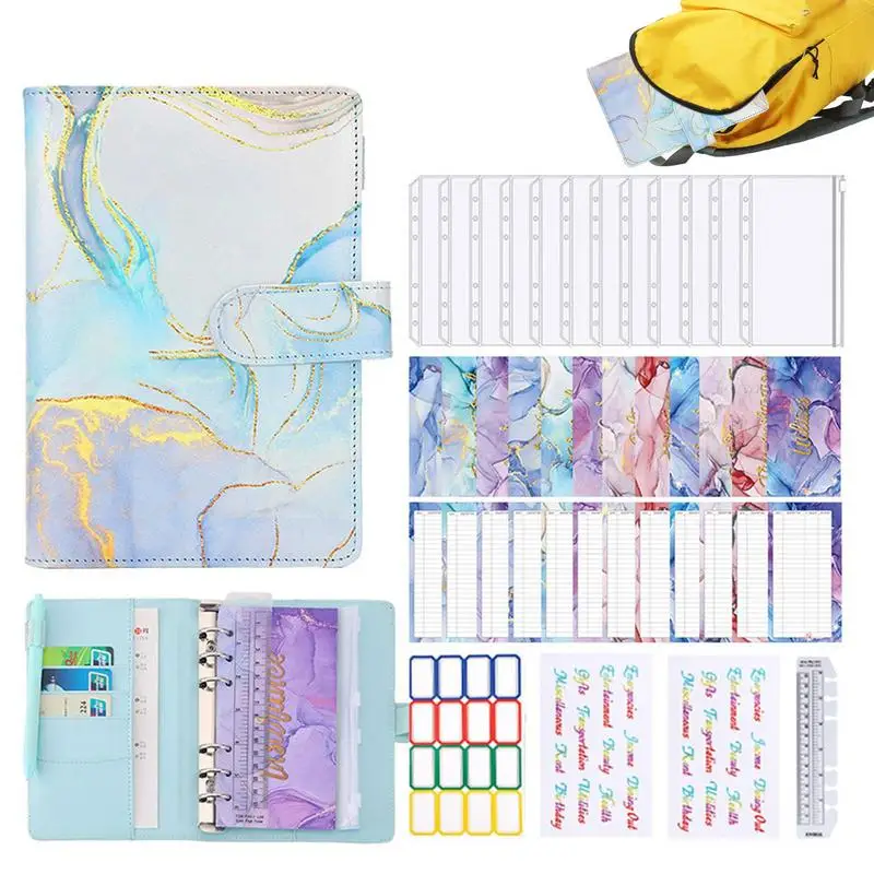 

Budget Binder With Zipper Envelopes Money Saver Cash Binder Colorful Savings Bill Money Binder Budget Planner With Credit Card