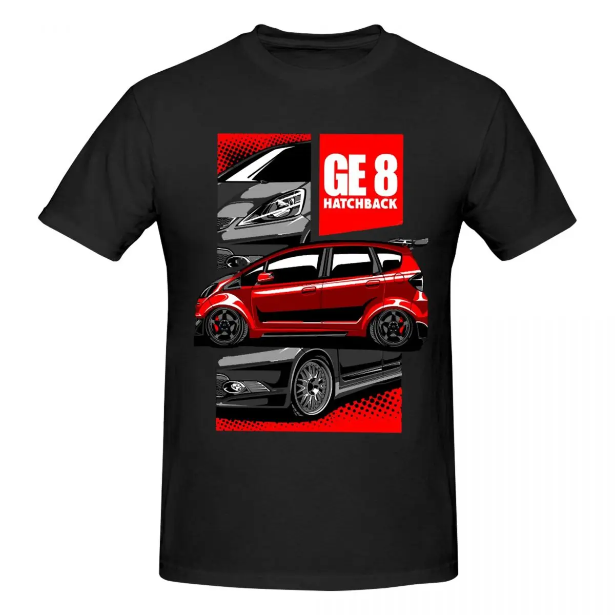 Hondaas GEDS Jazz Fits Classic Shirt Round Neck Anime Tees T-shirt