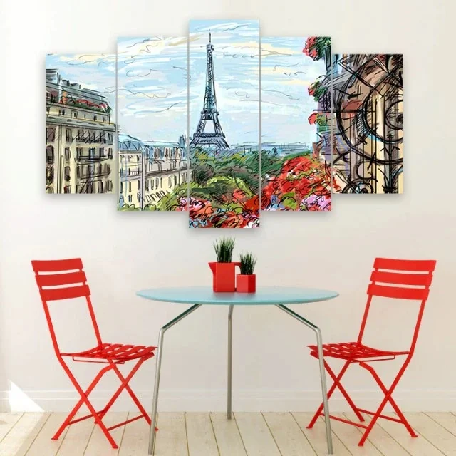 

2021 New Fashion-5-Piece Wall Painting - Home Decoration - Frameless Wall Accessory - 100 Cm X 50 Cm - Canvas Wall Art Free SHP
