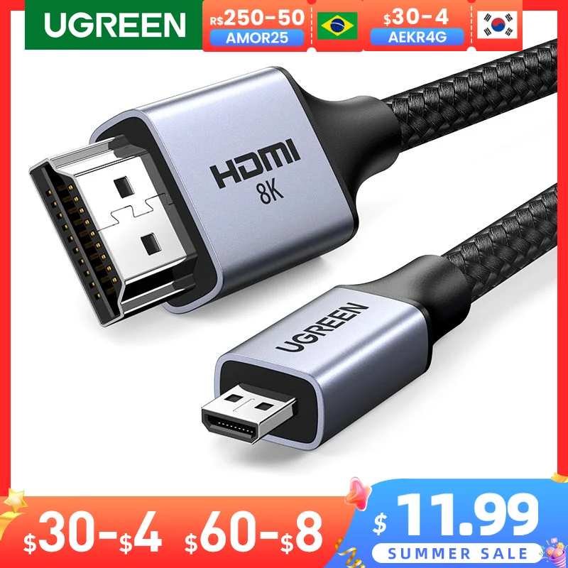 UGREEN Micro HDMI-Compatible to HD 8K/60Hz 4K/160Hz for GoPr