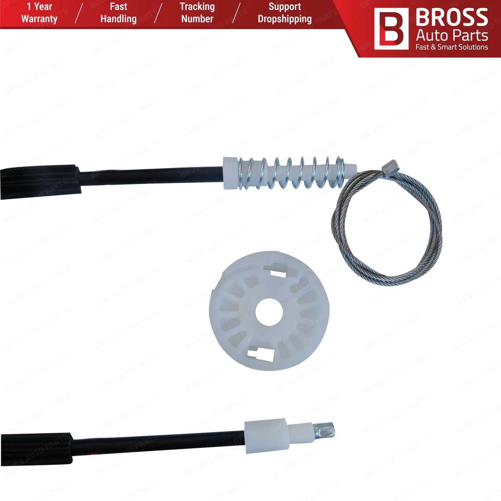 Комплект для ремонта оконных регуляторов BWR1211 передняя левая дверь: 51337184383 BMW 5