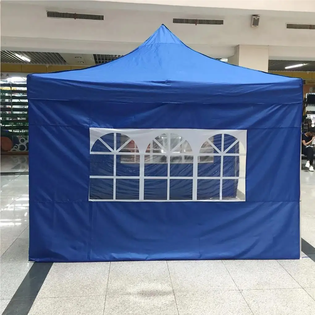 

Canopy Side Panel Tent Foldable Oxford Cloth Garden Shade Awning with Clear Window Replacement Sidewall for Outdoor Red