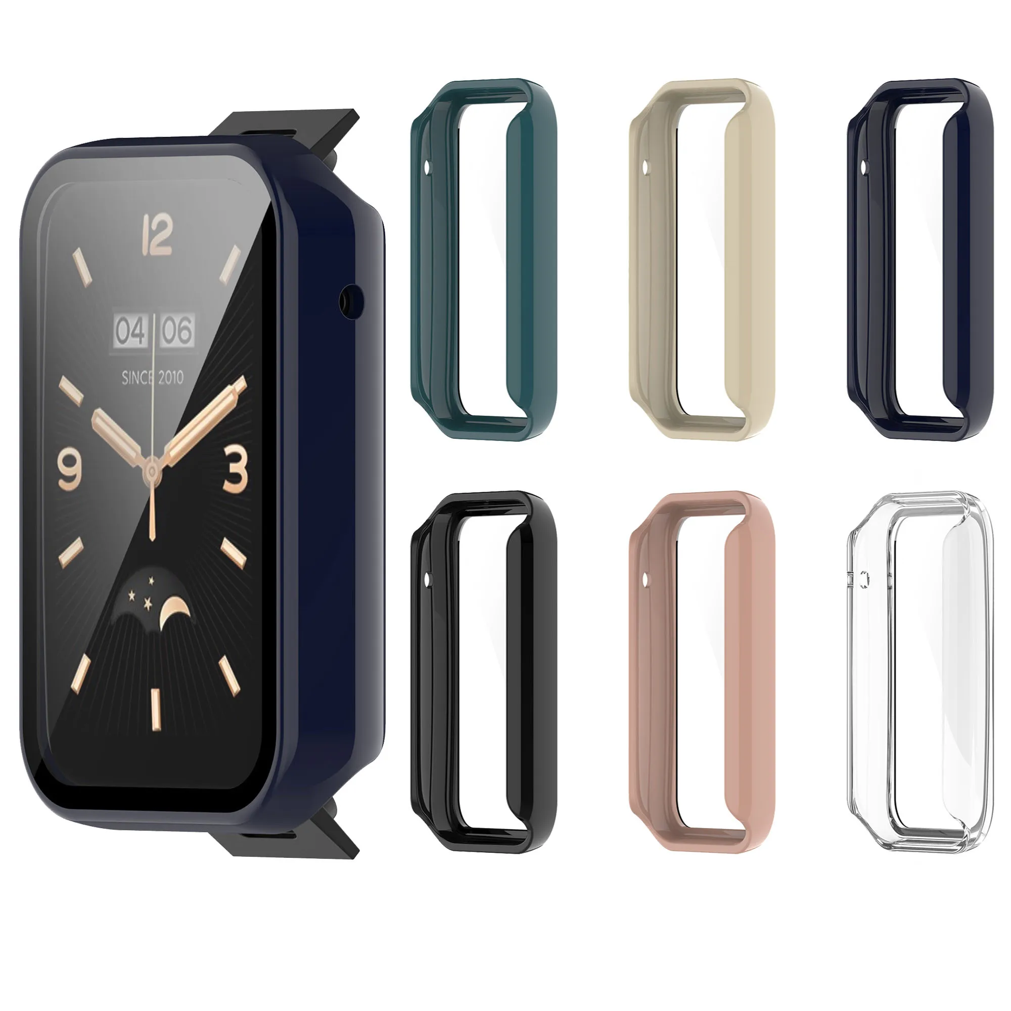 

Screen Protector Case for Xiaomi Mi Band 7 Pro 44mm Xiaomi 45mm PC Protective Case+Tempered Film Mi Band Watch Accessories