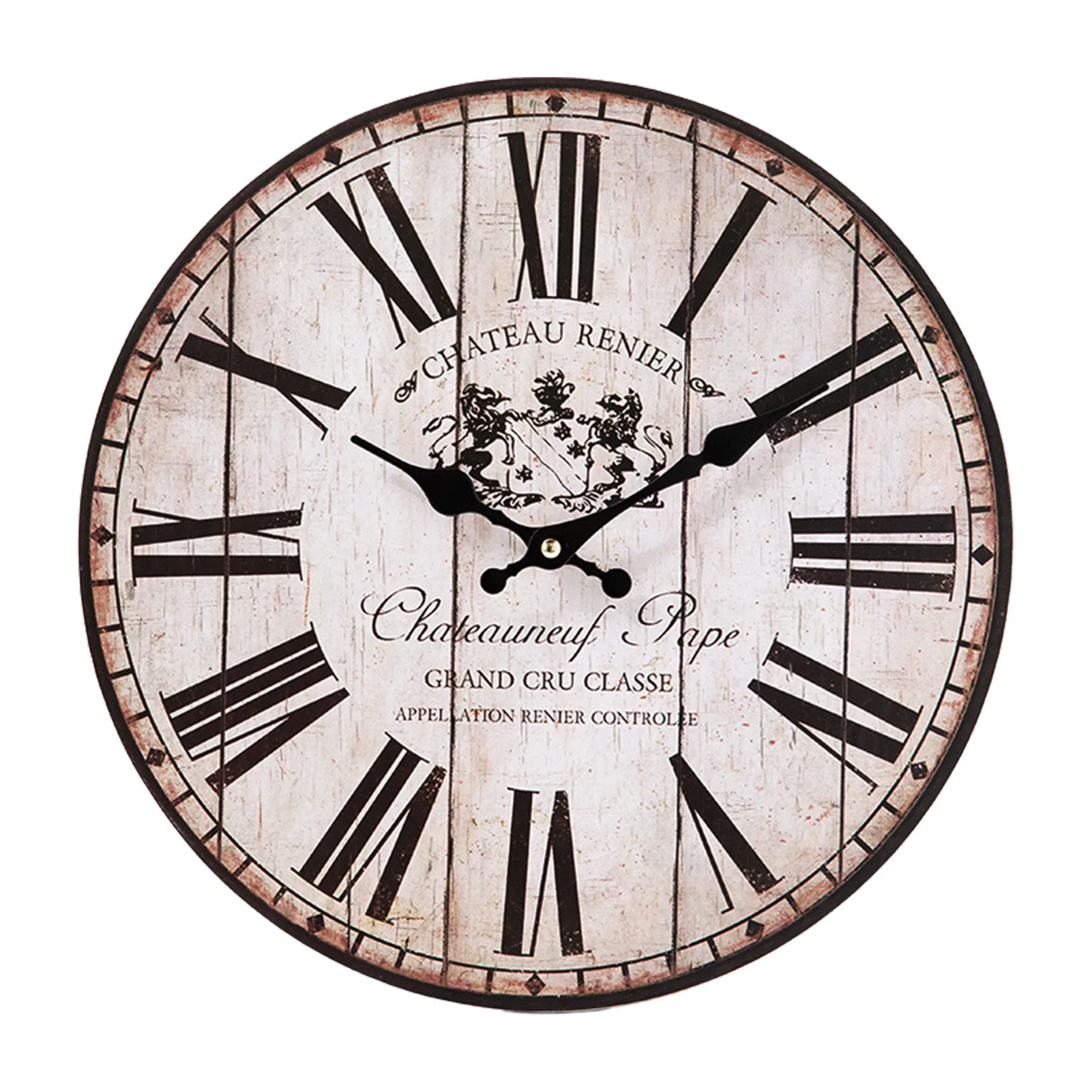 

Wall Clock Battery Operated Rustic Country Style Wooden Round Wall Clock Vintage Farmhouse Wall Decor For Home Kitchen Living