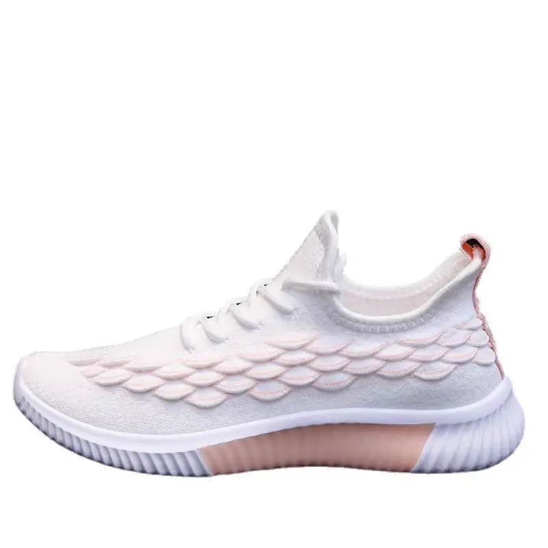 

Кроссовки женские сетчатые на платформе, белые дышащие, увеличивающие рост, в иностранном стиле, весна