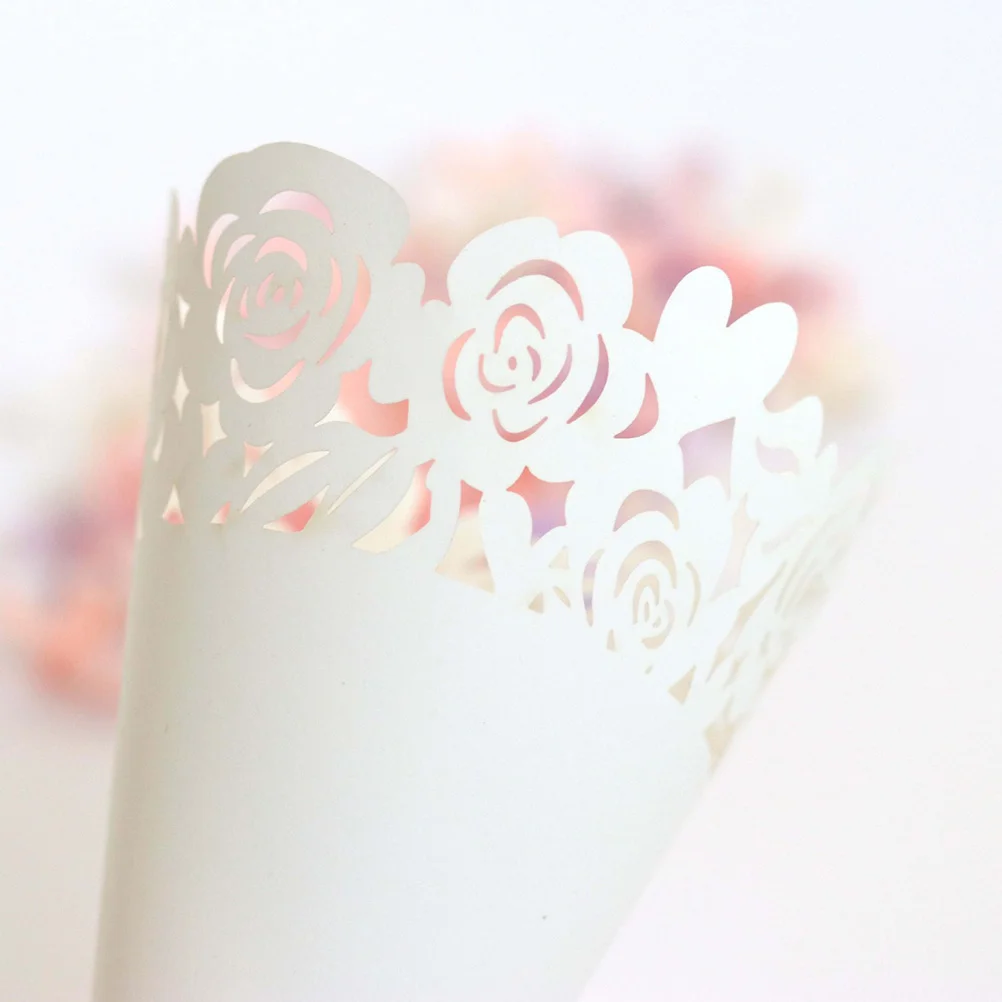 50 шт. обертки с конусом из сушеных цветов кружевная бумага сделай сам небольшая