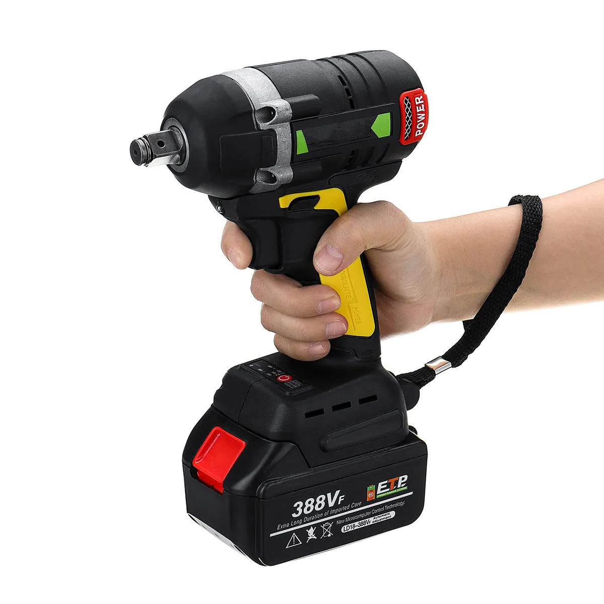 Бесщеточный Электрический ударный гайковерт 388vf электроинструмент для дома мАч