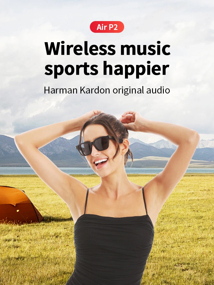 Фабричные OEM высококачественные очки Bluetooth UV400 поляризованные солнцезащитные для