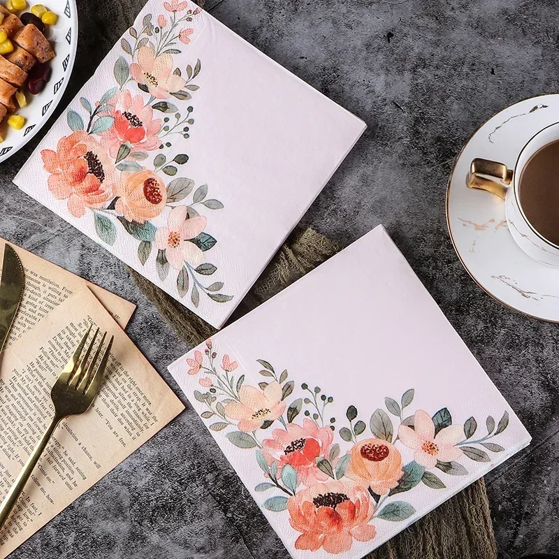 20 шт. бумажные салфетки с принтом