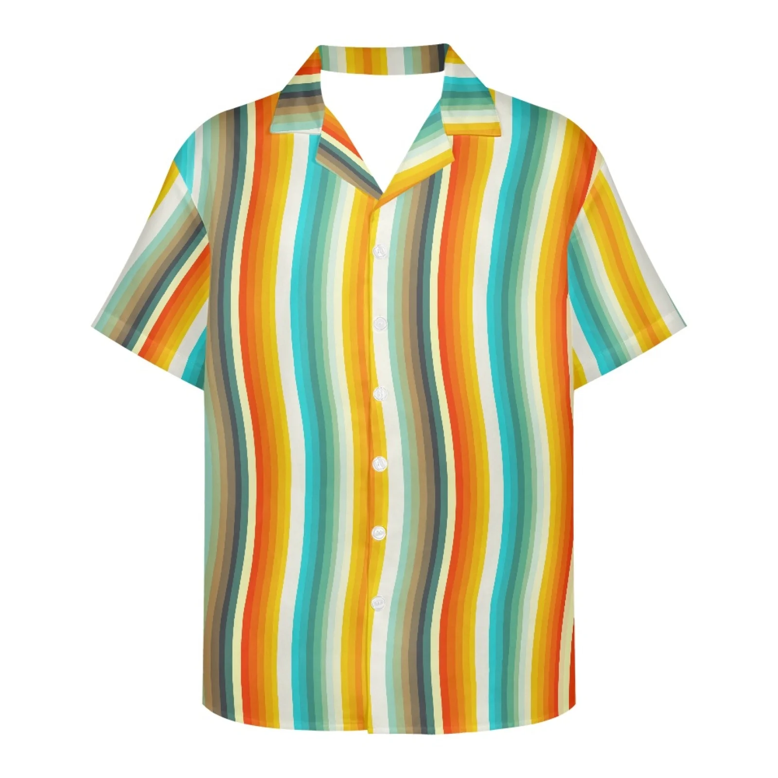 

Рубашка мужская оверсайз с абстрактным креативным граффити, модная пляжная майка с объемным рисунком, гавайский топ с коротким рукавом, одежда на лето