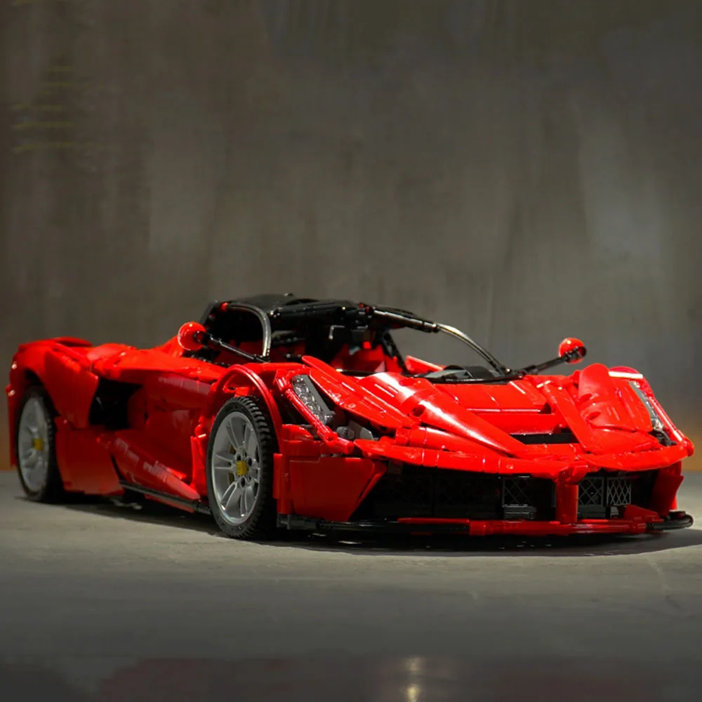 

Assembling Building Block 1:8 Scale 488 Luxury Sports Car Classic Set Adult Display Model Children Puzzle Gift Souvenir