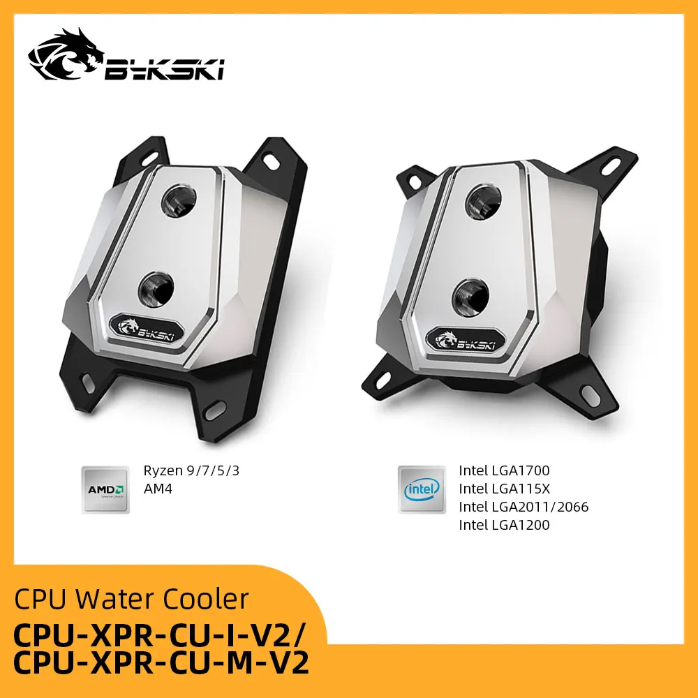 

Bykski CPU Water Block For LGA 1700/1200/115X/2011/2066 Ryzen 9/7/5/3 AM4 CPU Cooler Heatsink CPU-XPR-CU-I-V2/CPU-XPR-CU-M-V2