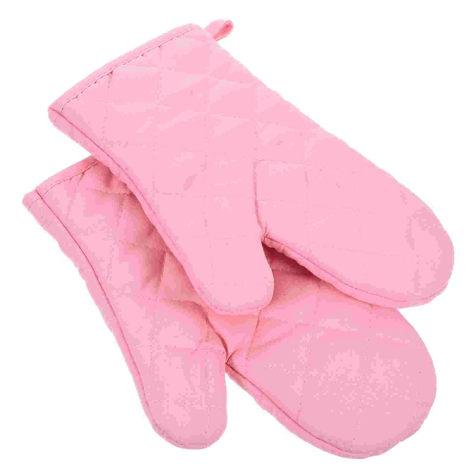 

Oven Glove Gloves Mitts Pink Protection Mittens Cooking Kitchen Grill Insulated