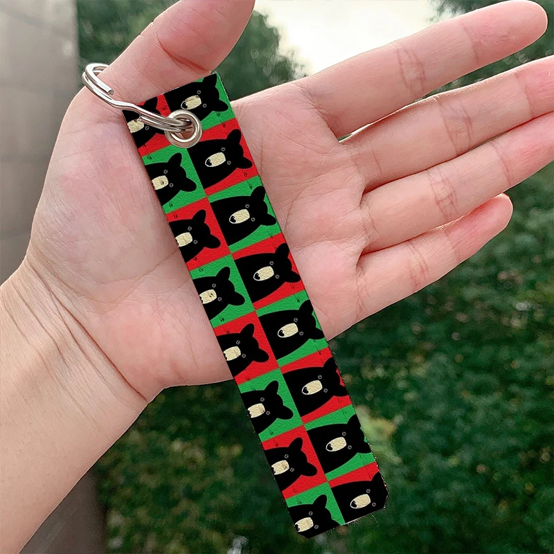 

Fashion Red and green black bears Keychains Strap Keyring Hanging Holder Bag Car Wallet Trinket Keychain Hanging Bag Accessories